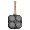 Non-Stick Four-Hole Frying Pan for Burgers, Eggs, and Pancakes