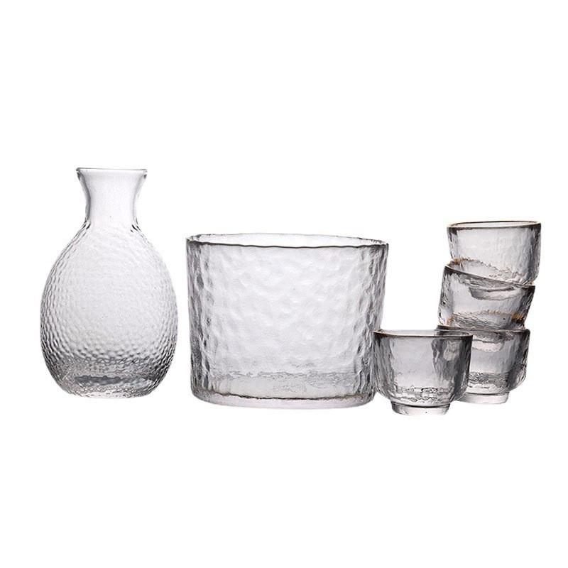 Japanese Golden Sake Decanter Set with Colored Wine Cups Wine Cup
