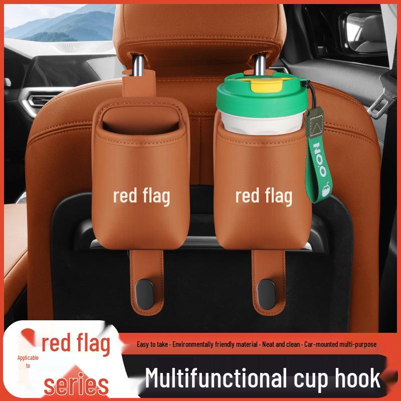 Car Cup Holder and Seat Back Hook for Hongqi HS5/H5/H7/H9/EHS9 - Vehicle Storage Accessory