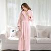 Autumn Winter Ladies Nightgown Warm Coral Velvet Long Style European American Women's Flannel Bathrobe Plus-down Thickening