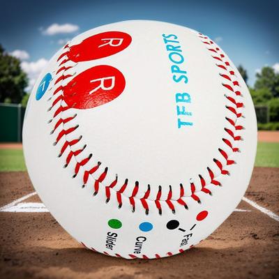 9 Zoll Wettkampftrainings-Baseball mit Markierungen für die Fingerplatzierung Spiele Trainings-Baseball PVC für Erwachsene Baseballfans