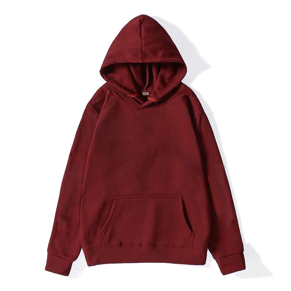 Cross2024 Men's Solid Color Korean Style Loose Hooded Pullover Sweatshirt - Spring & Autumn Trend