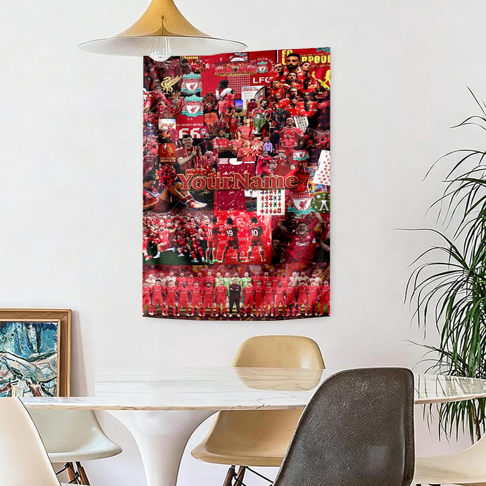 Liverpool Custom Your Name Wall Decor Tapestry Art For Pet Memorial Birthdaywedding Party Backdrop Family Gift