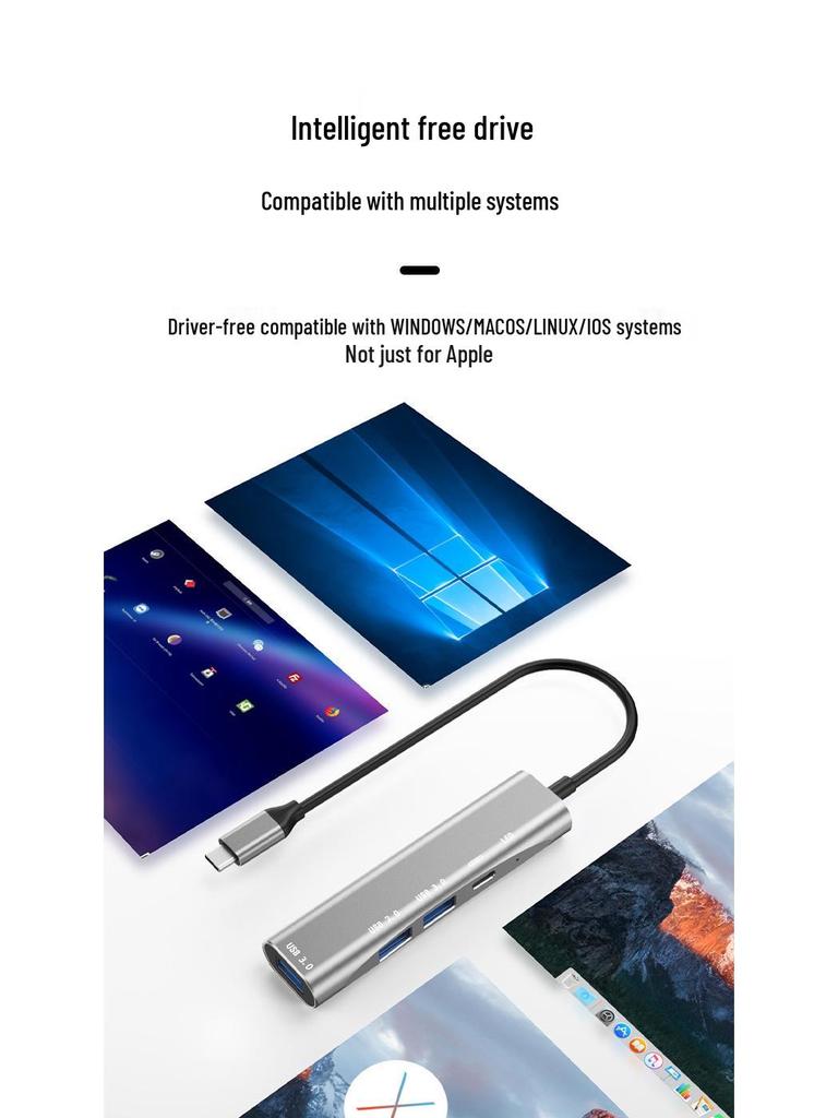 USB-C Docking Station: PD Charging Hub & USB 3.0 Splitter for Phones, Tablets, Laptops