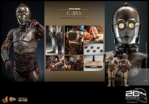 Movie Masterpiece DIECAST Star Wars Episode II: Attack of the Clones C-3PO 1/6 Scale Copper Figure, Approximately 29cm Tall, MMS650D46