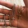 Women Pendant Necklace Cross Shaped Simple Style Accessories for Daily Party Versatile Gold Color/Silver Color Jewelry