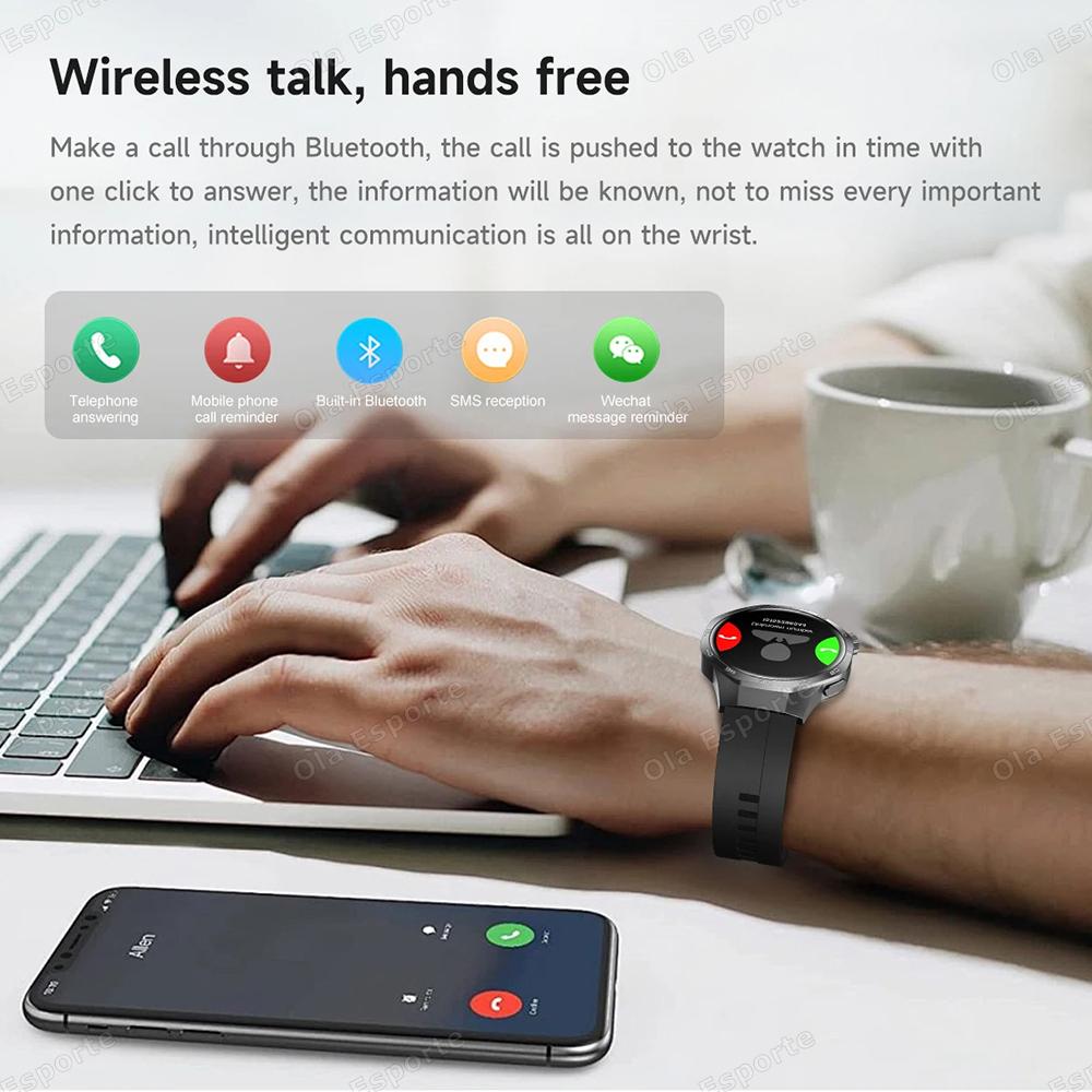 New Watch 5 GPS Track Smart Watch Men 360*360  Screen Bluetooth Call Waterproof ECG Health Monitor Man Sports Smartwatch