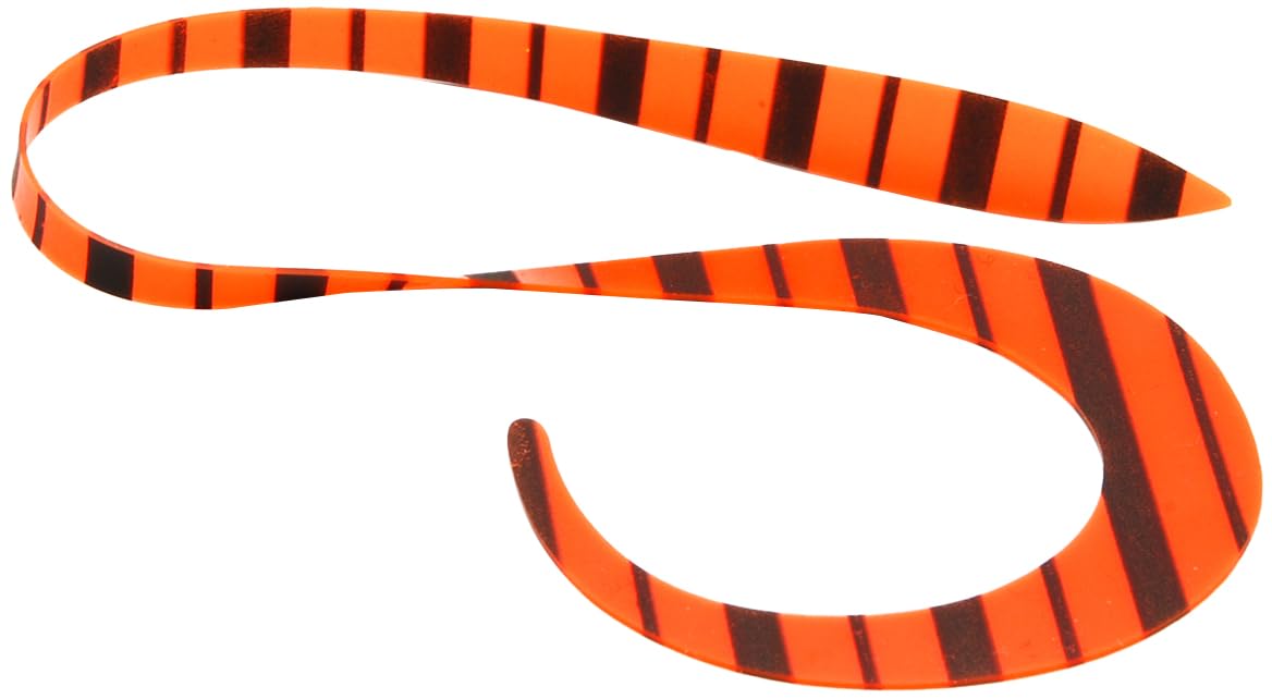 

RISE JAPAN Teardrop Tie, Wide & Short Curly, NF12, Orange Black Zebra