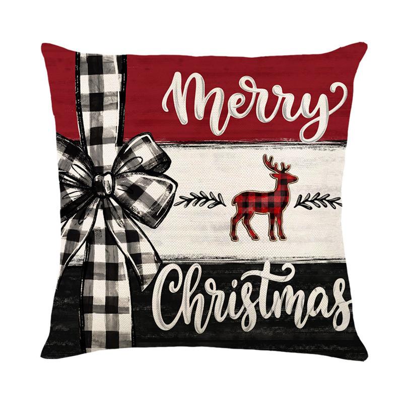 Christmas pillow cover digital printing cushion Christmas theme sofa pillow