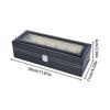Watch Case Waterproof PU Leather Watch Holder Organizer for Men with 6 Slots Watch Display Box Travel Case Father's Day Gifts