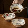 Mini Ceramic Flavor Dish Retro Vinegar Dish Multi-functional Mini Fruits Bowl  Household Use
