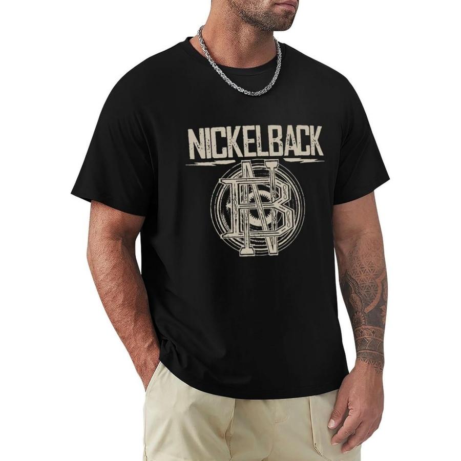 

FHDGBMNB Мужская футболка с коротким рукавом Nickelback Комфортная мягкая футболка с круглым вырезом(1) S чёрный