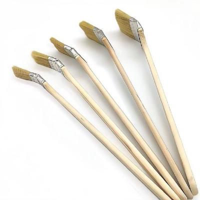 Pennello Marino a Gomito con Manico Lungo Manico in Legno Massello Setola Mista Pennello a Gomito Strumento di Pulizia Pittura Murale