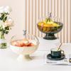Light Luxury Feng Fruit Plate Home Living Room Coffee Table Snack Plate Cream High-Precision Ornament Thickened Plastic Fruit Plate
