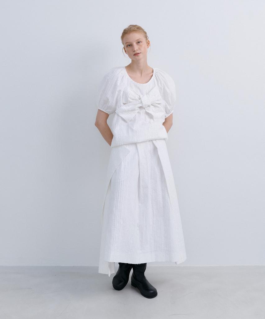 Epinggeulleo Origami Wrap Skirt - White
