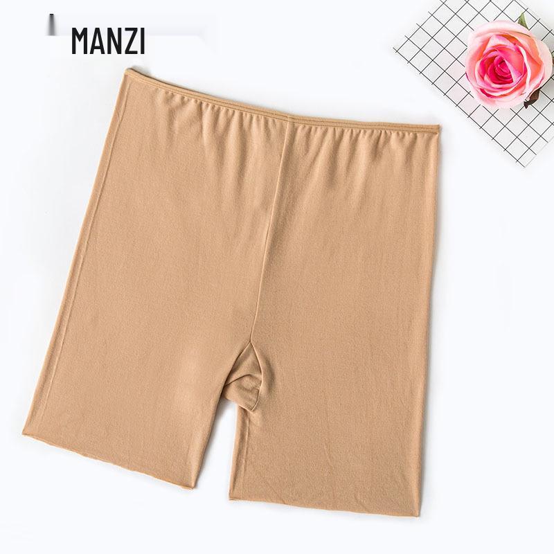 Manzi Women's Seamless Modal Safety Shorts - Anti-Exposure, Hip Lift, Thin Summer Base Layer Underwear