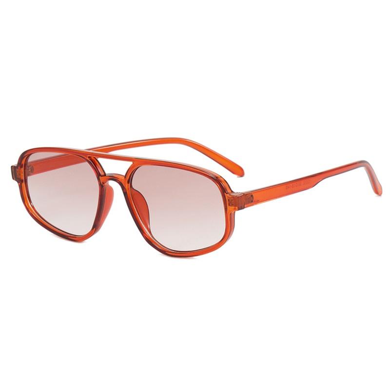 

Ins Popular Stylish Aviator Sunglasses Female Sun Eyewear UV Protection 400 Retro Rivets Decoration Gradient Trending Male Round Sun Eyewear as picture