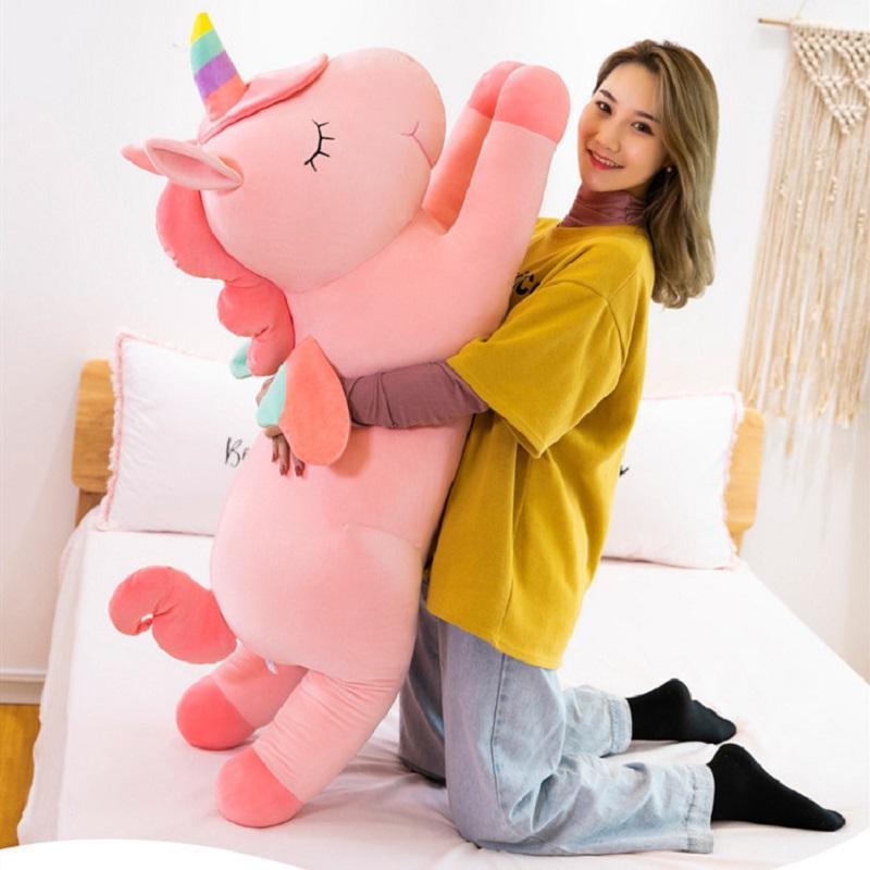 Unicorn Plush Toys Soft Stuffed Dolls Animal Horse Pillow Cousion For Girls Birthday Gift Kids Toy