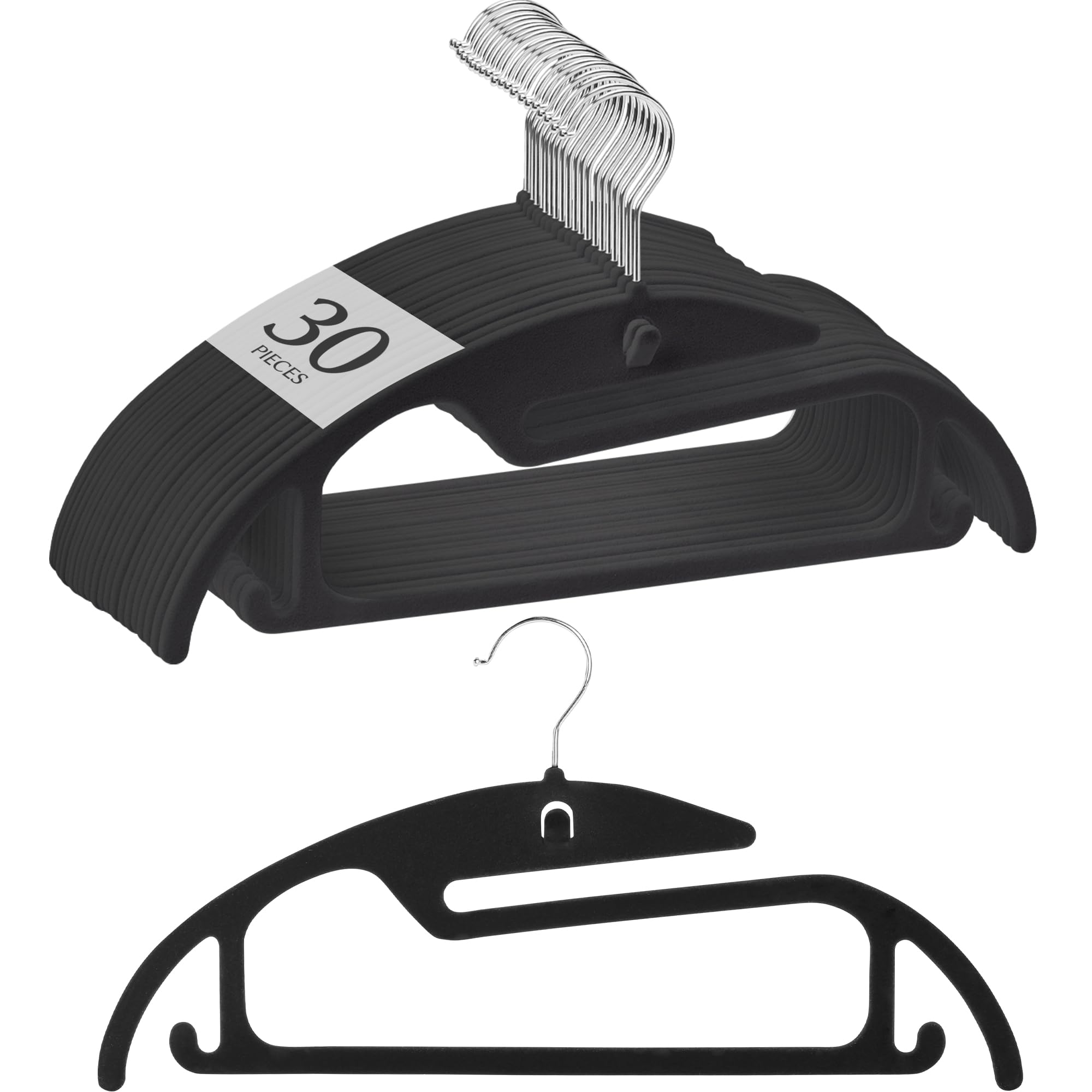 

attention from professional design x King TITIROBA hangers prevents prevents collar leaves no connectable black [Attracting organizers] [Unique чёрный