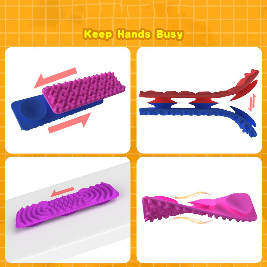Silicone Texture Suction Cup Sensory Toy for Stress Relieve with Strong Adhesion for Office Home Bathroom Kitchen Supply