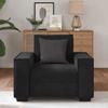 VidaXL Fauteuil noir 60 cm velours, fauteuil canapé simple, chaise d'appoint, chaise relaxante, chaise longue, chaise TV, 4105005