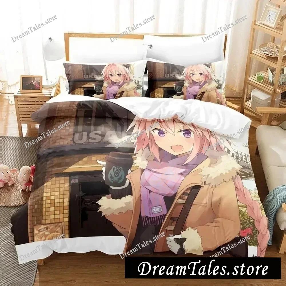 3D-gedrucktes Anime Fate - Astolfo Bettwäsche-Set Jungen Mädchen Twin Queen Size Bettbezug Kissenbezug Bett Kinder Erwachsene Heimtextilien