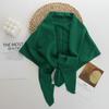 Autumn And Winter Small Wool Solid Color Triangle Scarf Scarf Women'S Fashion Outer With Small Shawl Warm Neck Protection Knitted Scarf
