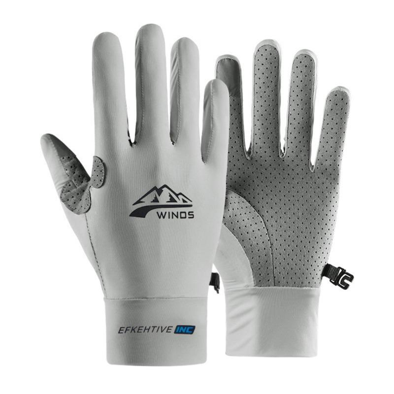 

Перчатки для рыбалки, солнцезащитные перчатки, дышащие, нескользящие, защита от ультрафиолета, спортивные мужские и женские велосипедные перчатки из ледяного шелка, бег на открытом воздухе M