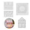 Love Cabin Candlestick Silicone Mold Hollow Love House Night Light Lampshade Plaster Mold Cement Candle Holder Lamp Mould