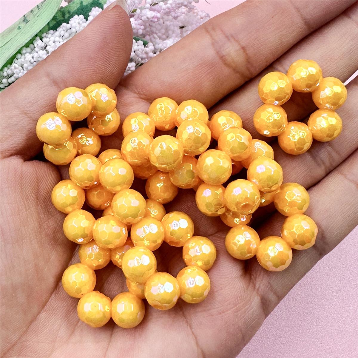 

Ручная работа, модные DIY ювелирные изделия, 10 шт., браслеты, акриловые, 9 цветов, круглое ожерелье, 21,7*8,2 мм, свободные бусины жёлтый
