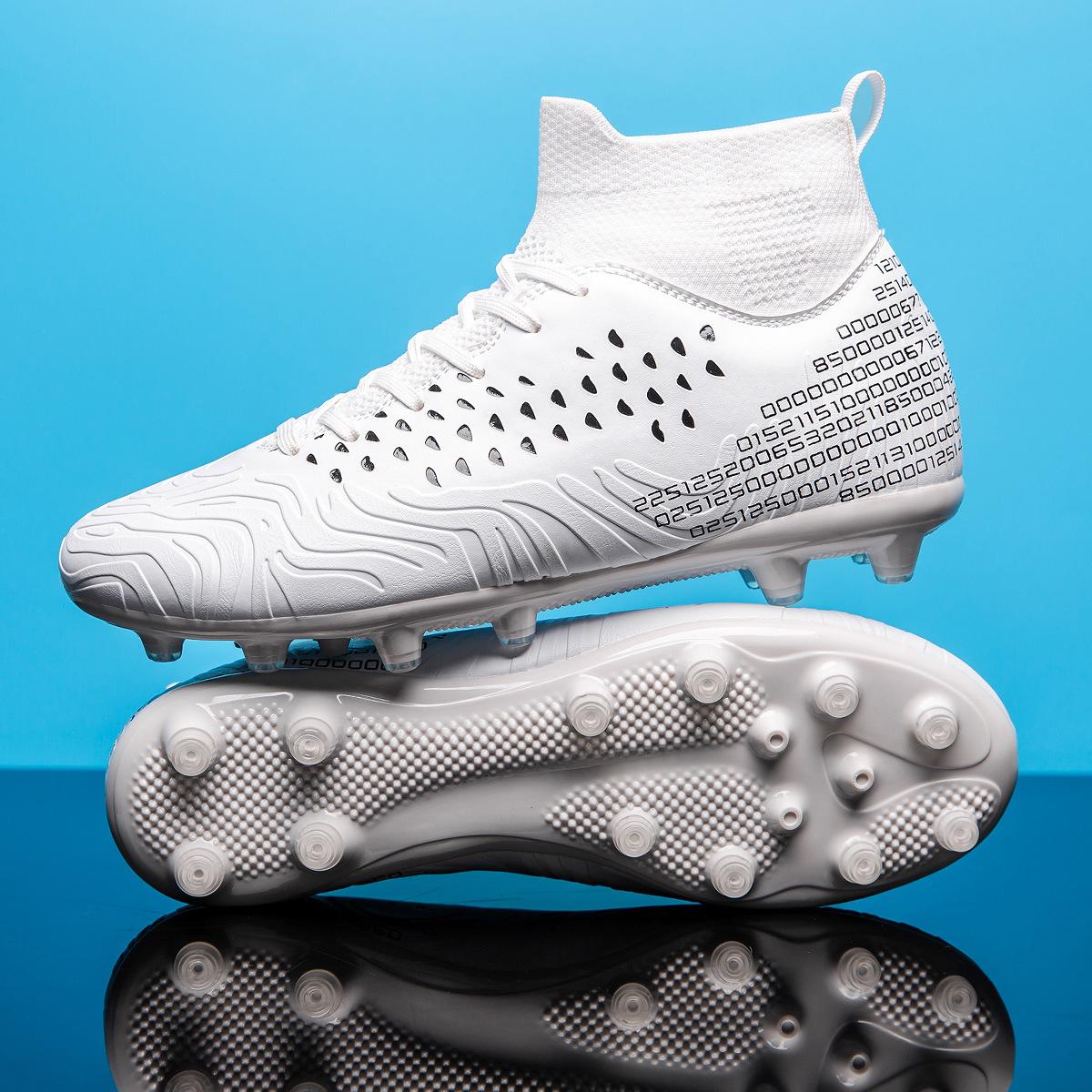 

Football shoes Men s high-top spikes TF broken nails Sports competition training shoes Youth student football shoes 35
