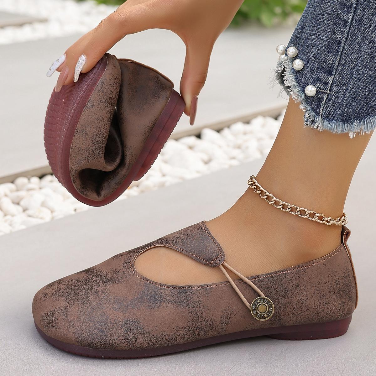 

Женские кроссовки 2024 года, новые ретро-обувь из кожи для женщин, удобные нескользящие дышащие кроссовки с круглым носком для женщин 43 коричневый