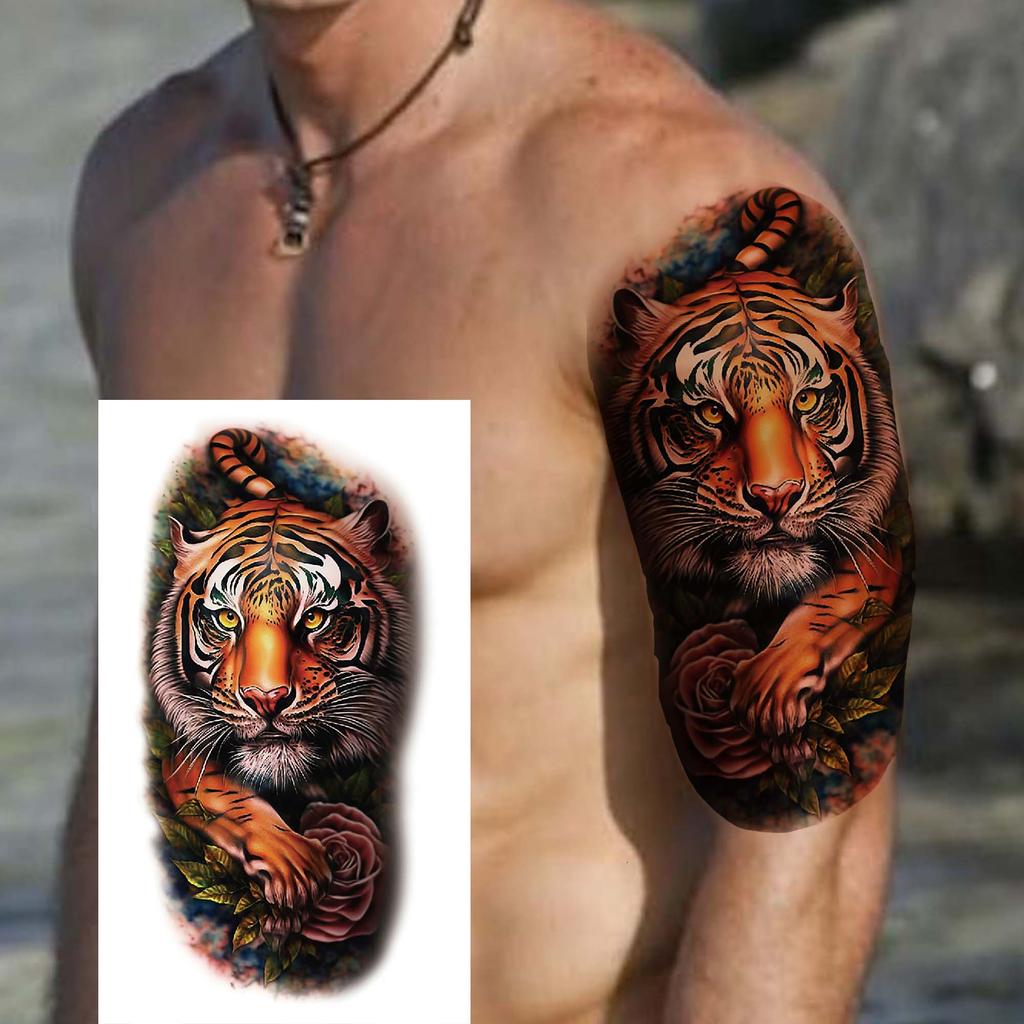 1 Sheet Dragon Temporary Tattoos For Men Women Water Transfer Tattoo Sticker Self Adhesive High Quality Fake Tatoo Arm Forearm