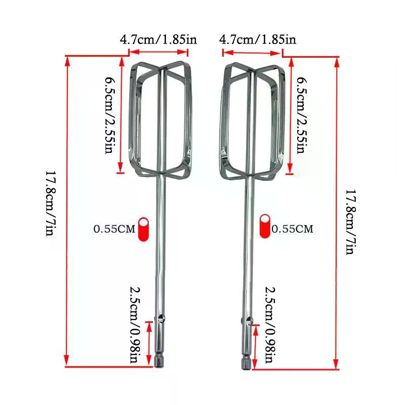 Stainless Steel Hand Mixer Beaters - Universal Whisk Attachments, 1/2pcs Replacement for Electric Mixers, Rust-Resistant