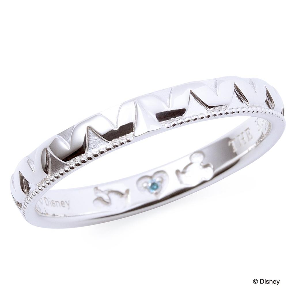 THE KISS Size 15 Mickey Diamond Ring DI-SR1830BDM [Disney Collection] & Minnie/Blue Men's