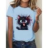 Women's Short Sleeve T-shirt with Bow Print
