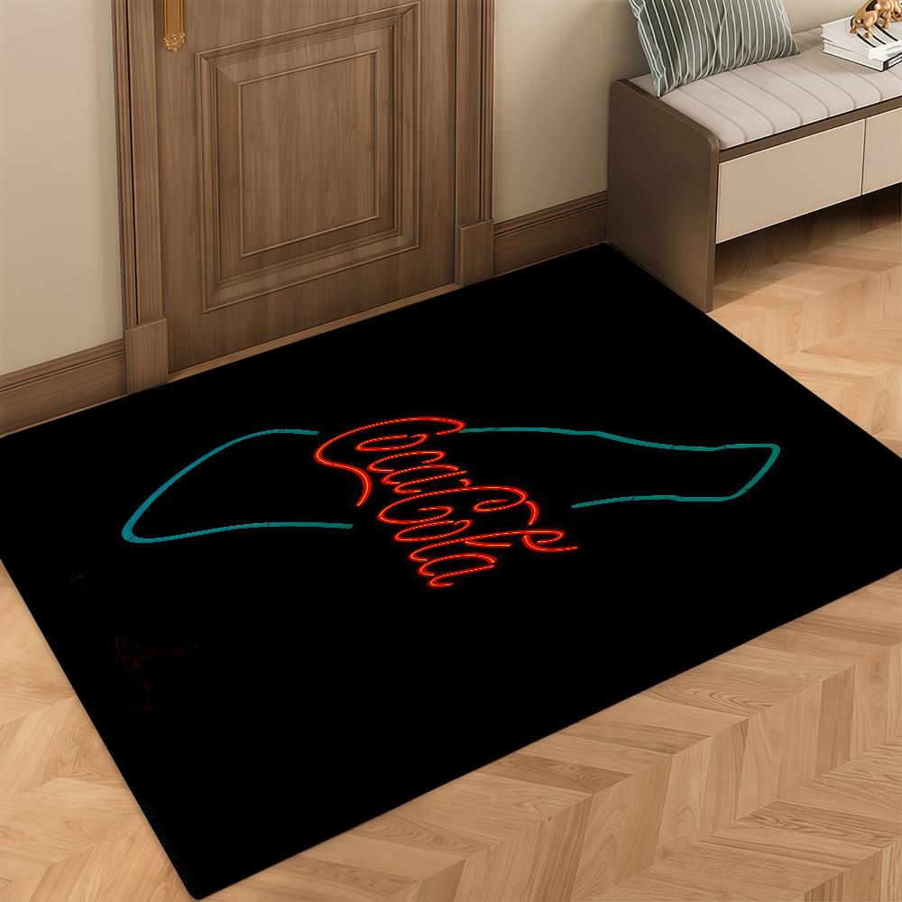Soda Door Mat Bedside C-Coca Entrance Bath Floor Decoration Corridor Cola Door Mat Carpet Living Drink Room Balcony