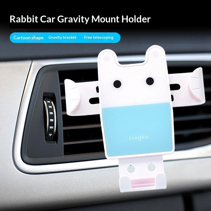 Rabbit Kawaii Car Phone Holder Dashboard Mount HandsFree Function for Safe and Calling in Car