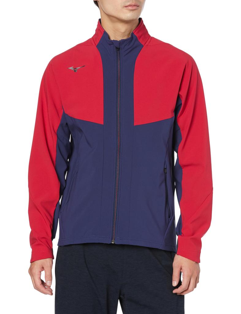 Mizuno Tech Shield Training Ski Patrol Size XL Jacket, Windproof, Stretch, Water-Repellent, 32MCA552, Men's, Red,
