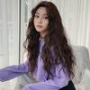 Korean and Japanese Style Women's Fashion Middle Part Wig Ladies Daily Use Natural Looking Synthetic Fiber Long Wavy Wig Without Bangs