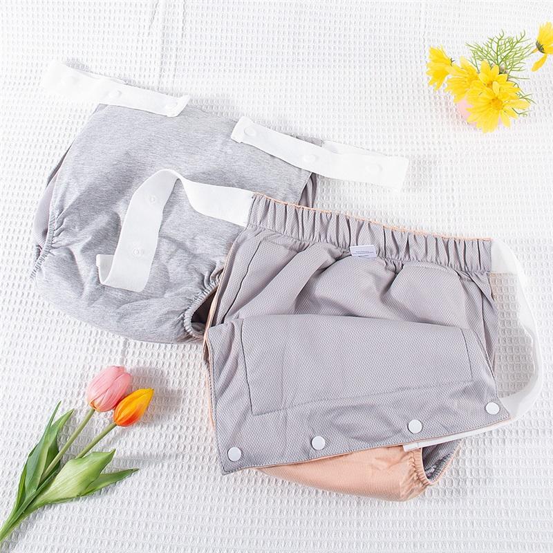 1PC Washable Reusable Adult Cloth Diaper Cut-outs Design On Both Sides Breathable Comfortable Cool Lining Diaper