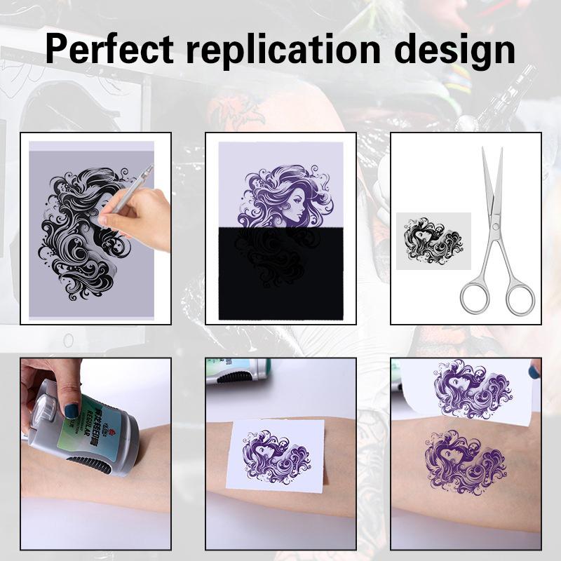 10 Pcs Tattoo Transfer Paper A4 Size 4 Layers Freehand Tattoo Transfer Machine Thermal Copier Stencil Paper Quality Stencil