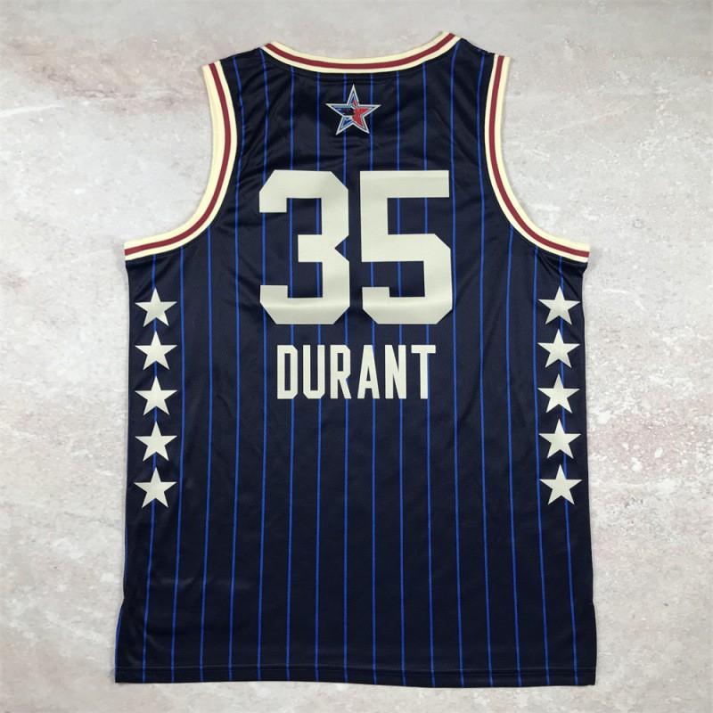 NBA All-Star Blue Hot Press Basketball Jersey Men Women Breathable Sport Wear Practice Game
