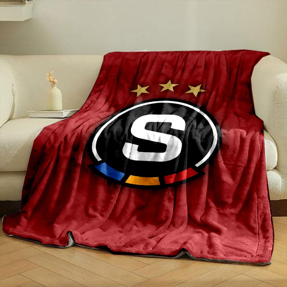 Logo with S and Three Stars Design print blanket soft and cozy perfect for the living room bed sofa or a nap,gift