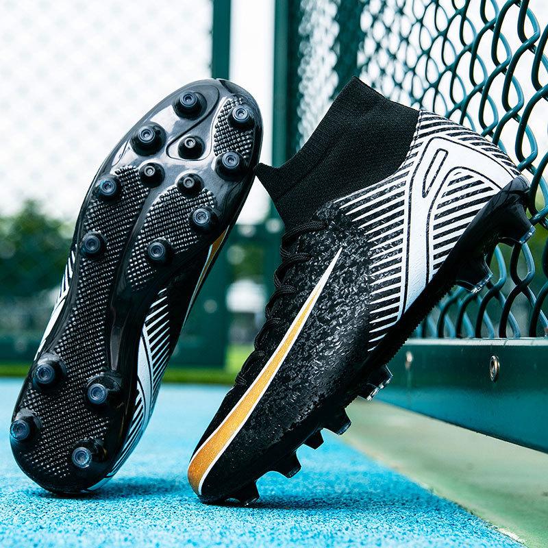 European Cup New Broken Nail Football Shoes Men's High-top Adult Large Size Youth Training Long Nail Sports Shoes Women