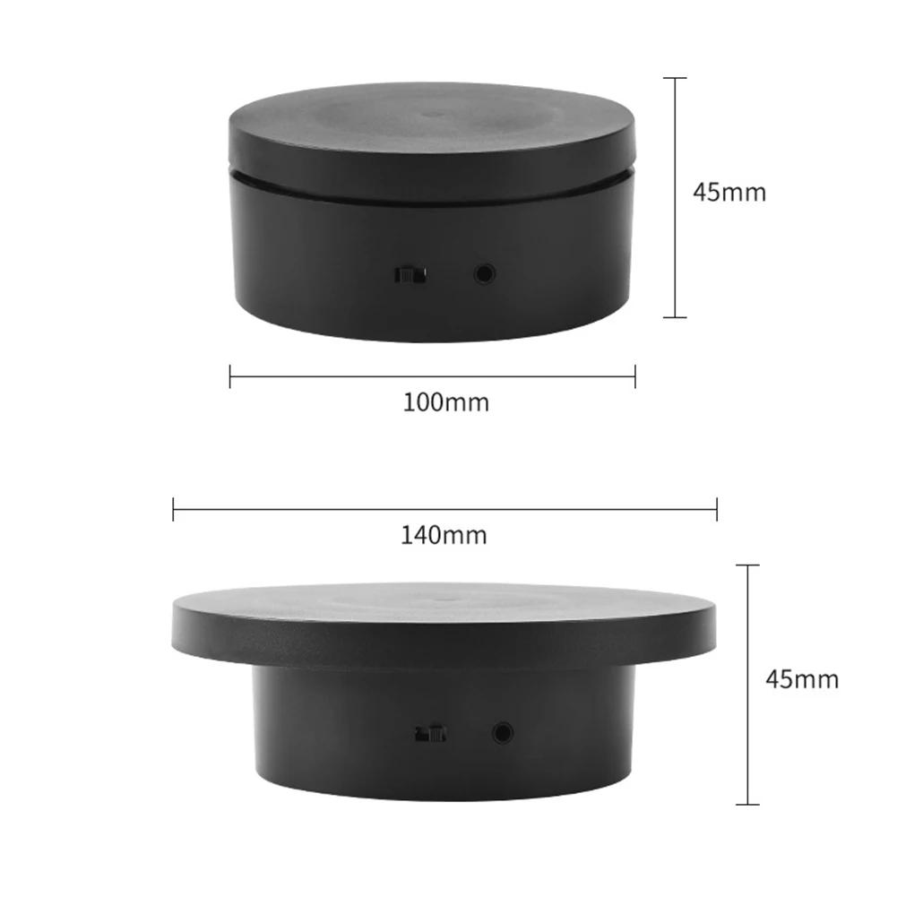 Elektrischer Drehteller, 360° drehbar, verstellbar, USB-wiederaufladbar, geeignet für Video-Requisiten, Schmuck, Schuhe usw.