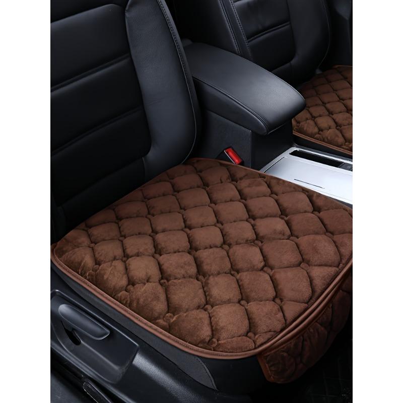 2pcs Short Plush Gentle Down Car Seat Cushions with Non-slip Bottom and Storage Bag, Universal Vehicle Truck SUV Office Chair