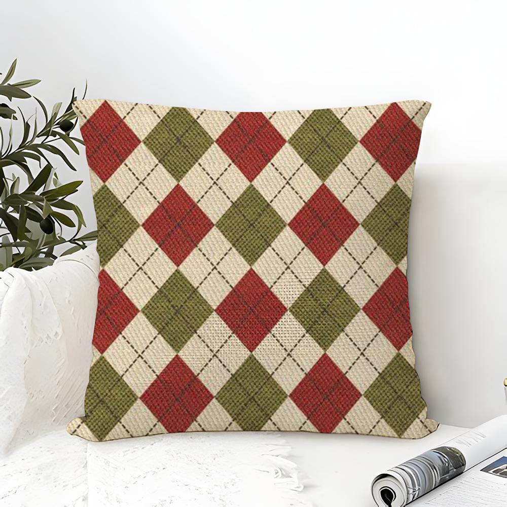 

Classic British Argyle Pattern Pillow Case linen pillow case sofa home decor cushion cover cushion cove 30X30cm