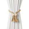 2Pcs Magnetic Wooden Tassel Window Curtain Curtain Holdbacks Bathroom Shower Curtain Accessories Home Decor Curtain Buckles