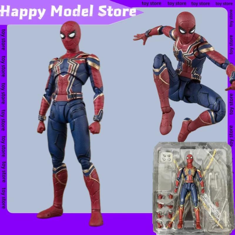 In Stock Iron Spider Action Figure Infinite War Collection Movie Periphery Puppet Model With Accessories Ornament Holiday Gift